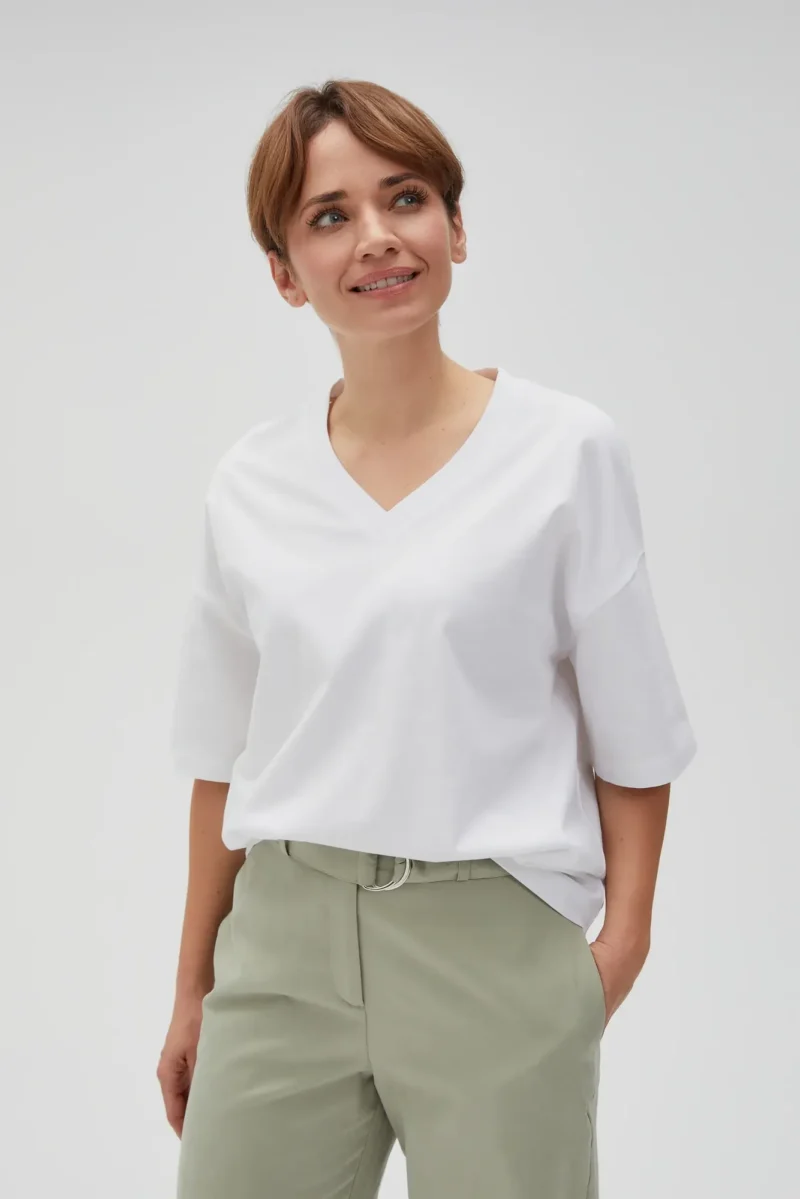 WOMEN'S TSHIRT L-TS-4613 WHITE - Imagen 2