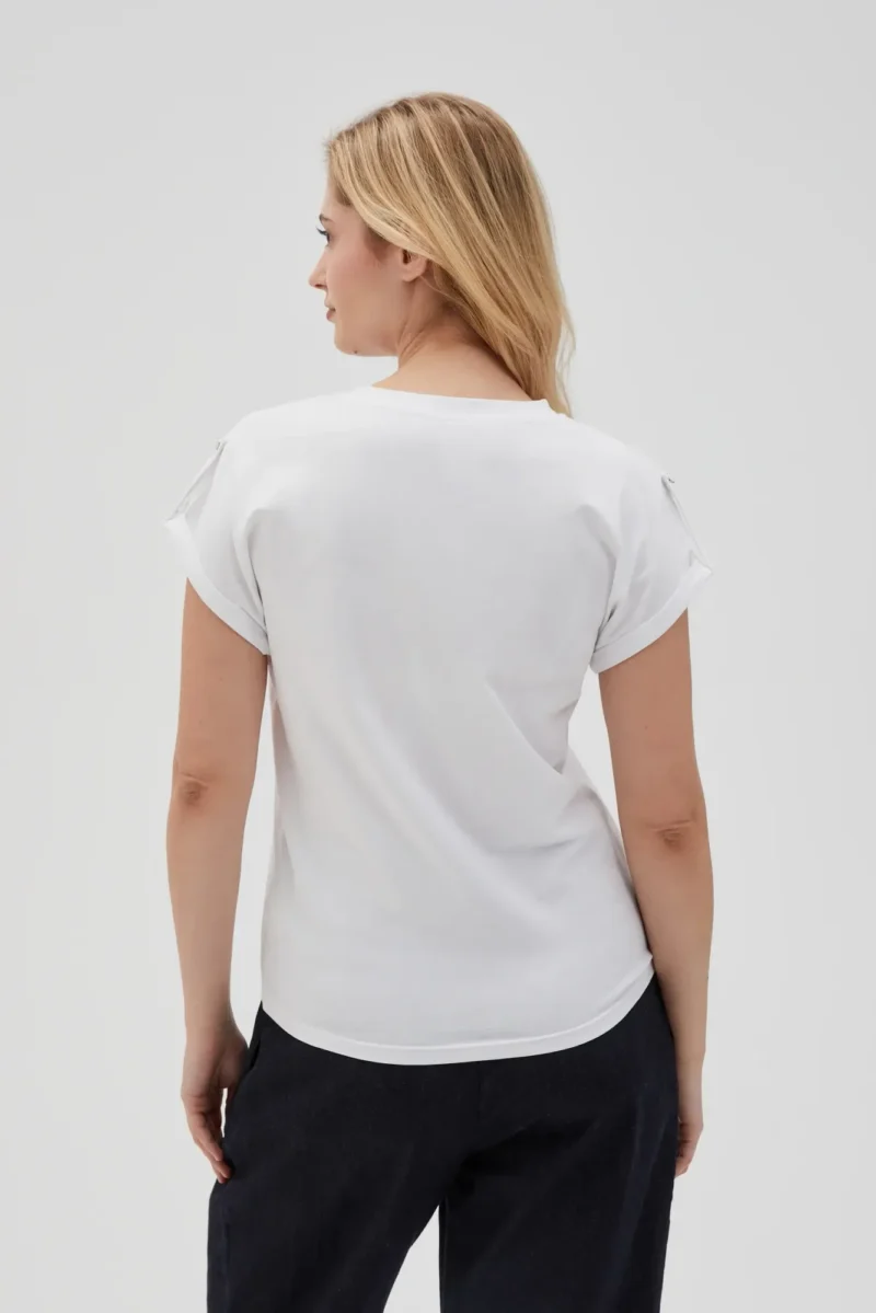 WOMEN'S TSHIRT L-TS-4621 WHITE - Imagen 2