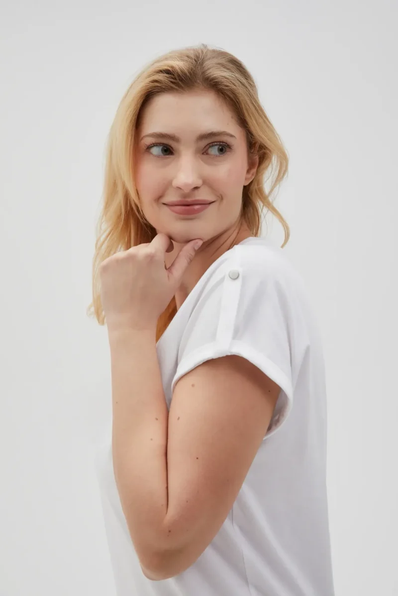 WOMEN'S TSHIRT L-TS-4621 WHITE - Imagen 3