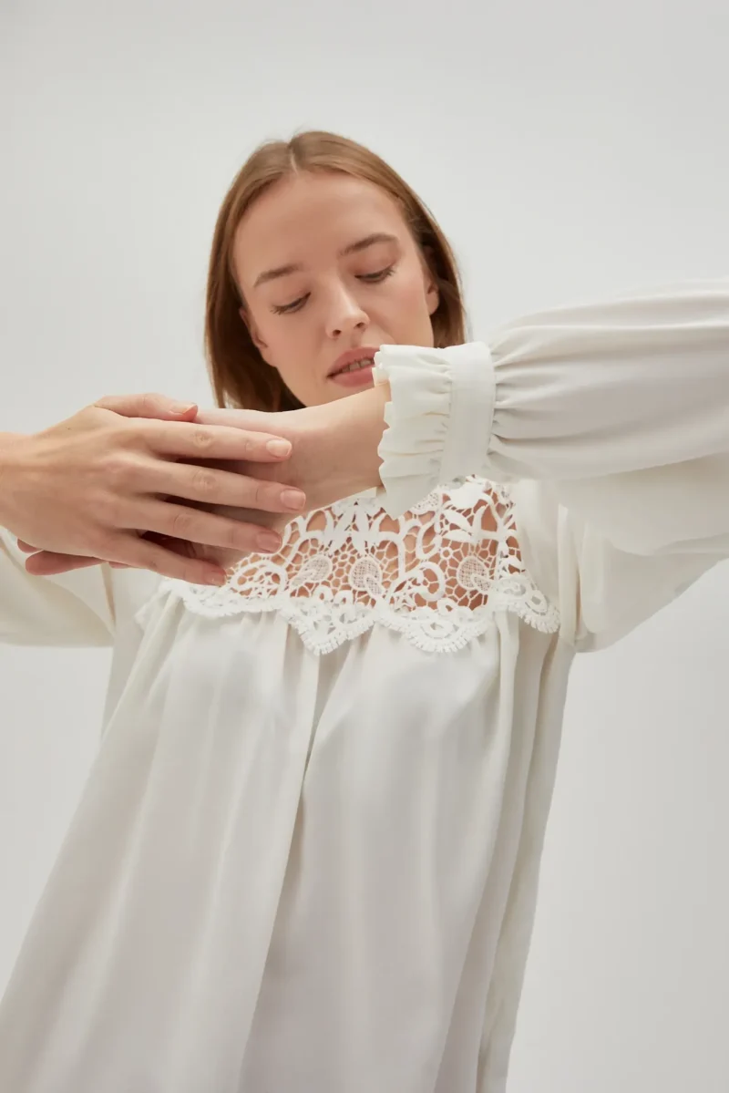 WOMEN'S SHIRT L-KO-4550 OFF WHITE - Imagen 10
