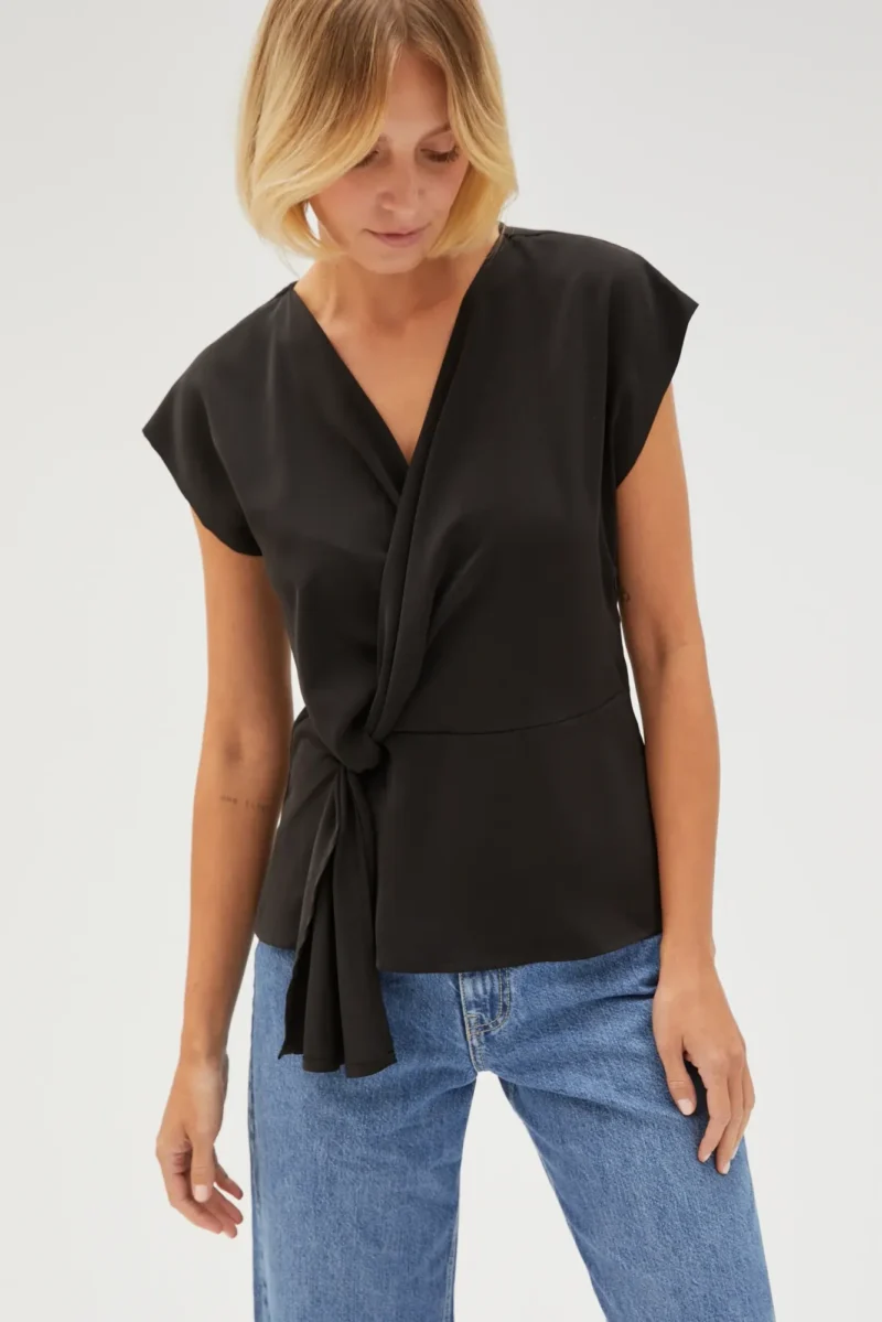 WOMEN'S SHIRT L-KO-4605 BLACK - Imagen 9