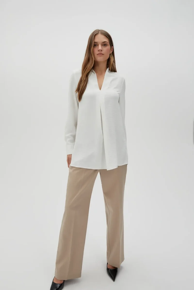 WOMEN'S SHIRT L-KO-4608 OFF WHITE - Imagen 8