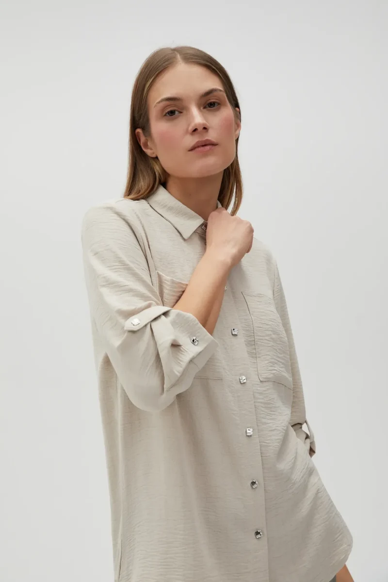 WOMEN'S SHIRT L-KO-4613 L.BEIGE