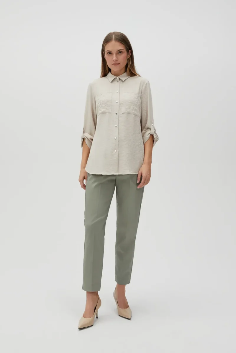 WOMEN'S SHIRT L-KO-4613 L.BEIGE - Imagen 8