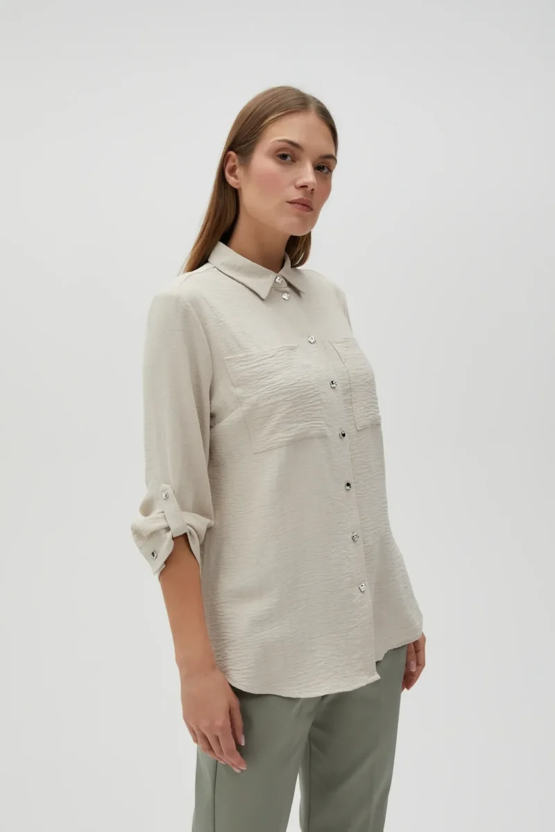 WOMEN'S SHIRT L-KO-4613 L.BEIGE - Imagen 3
