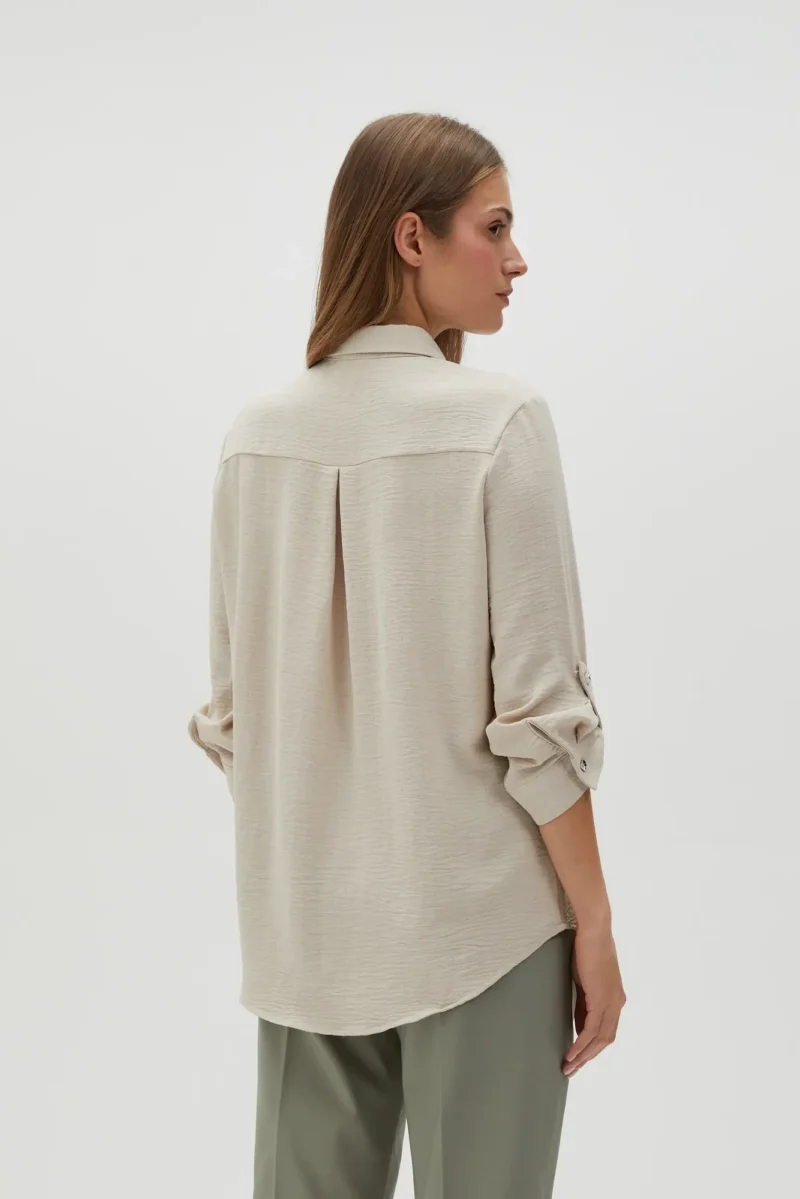 WOMEN'S SHIRT L-KO-4613 L.BEIGE - Imagen 4