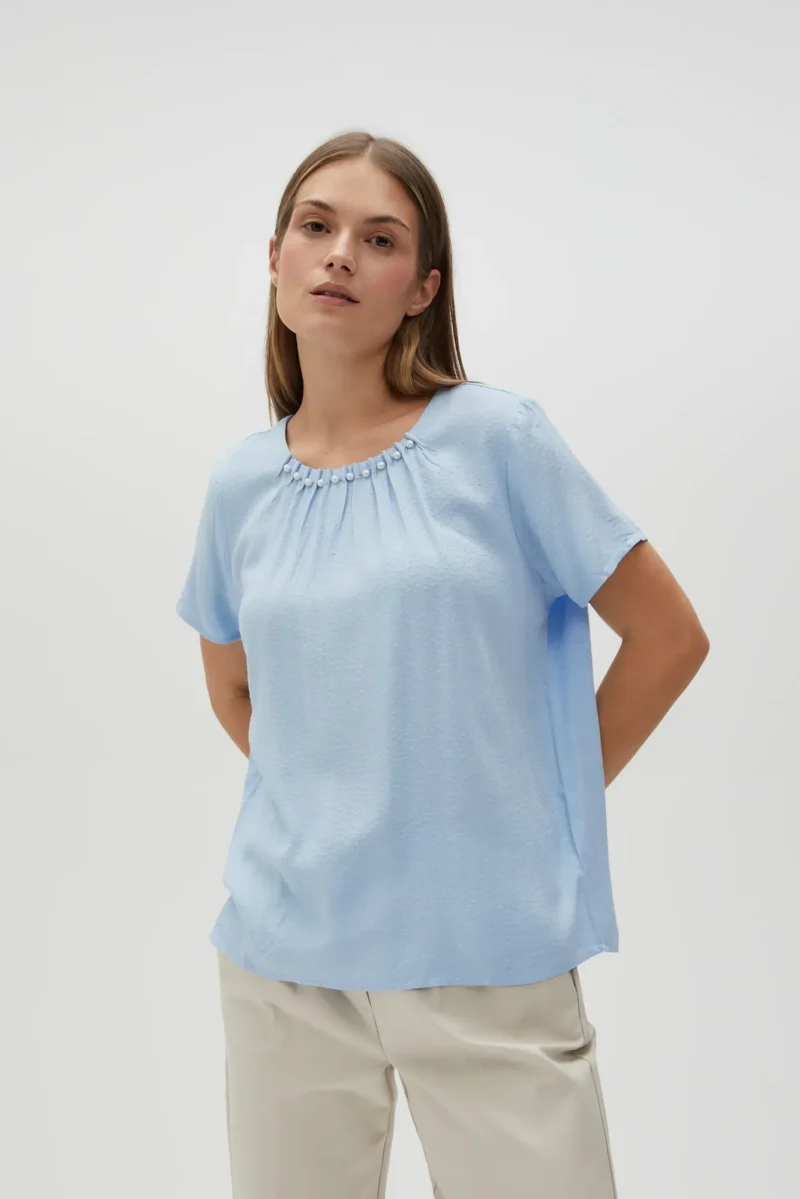 WOMEN'S SHIRT L-KO-4616 L.BLUE - Imagen 7