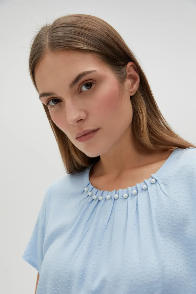 WOMEN'S SHIRT L-KO-4616 L.BLUE - Imagen 2