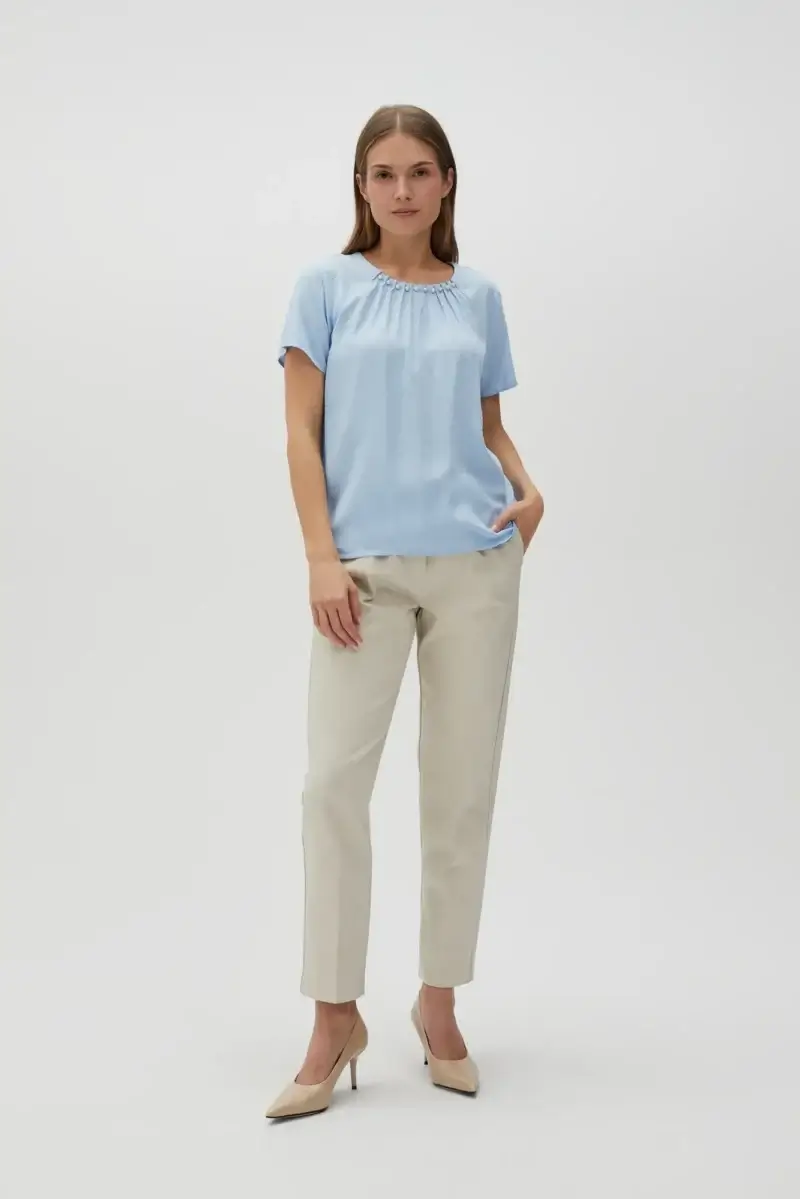 WOMEN'S SHIRT L-KO-4616 L.BLUE - Imagen 9