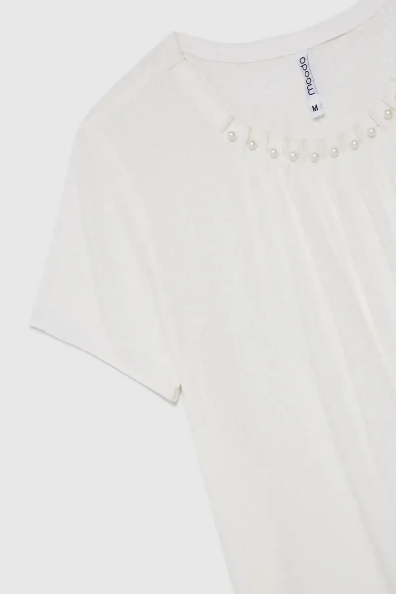 WOMEN'S SHIRT L-KO-4616 OFF WHITE - Imagen 7