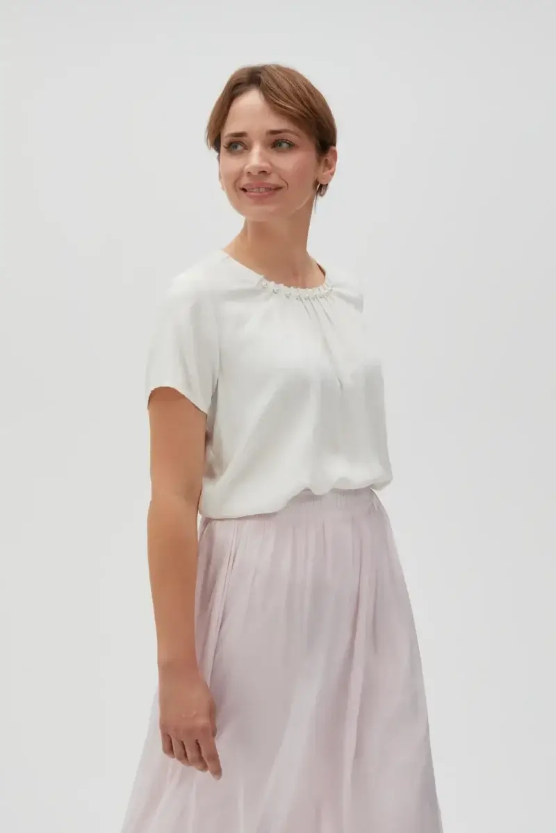 WOMEN'S SHIRT L-KO-4616 OFF WHITE - Imagen 5