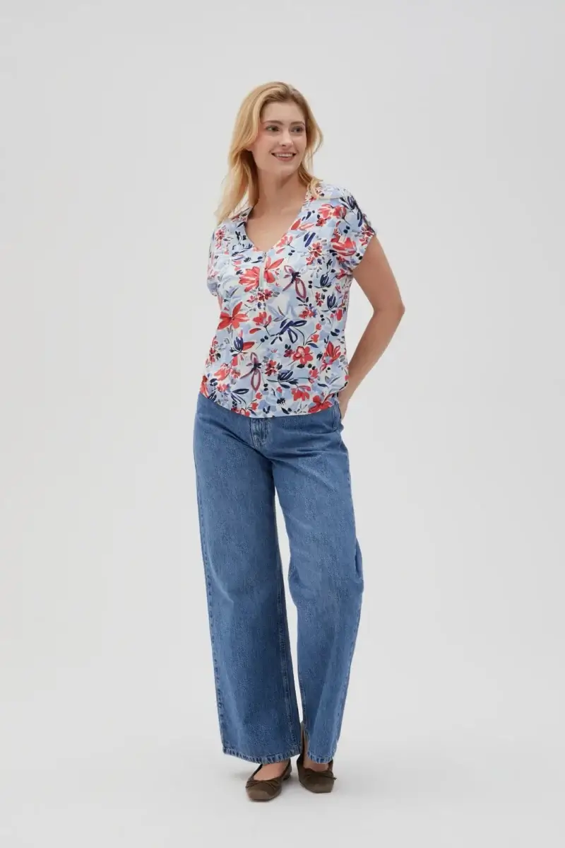 WOMEN'S SHIRT L-KO-4618 BLUE - Imagen 4