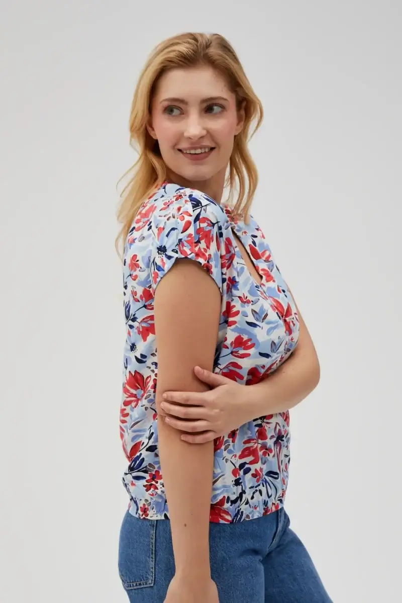 WOMEN'S SHIRT L-KO-4618 BLUE - Imagen 10