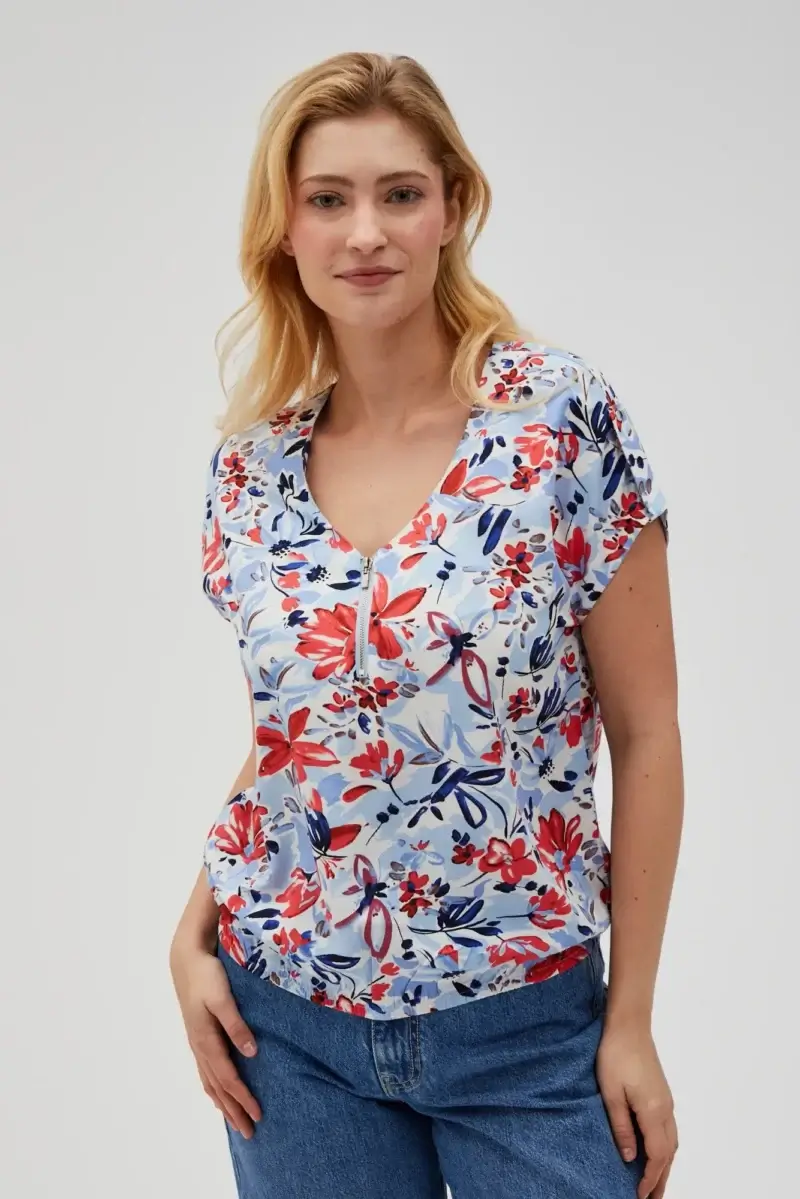 WOMEN'S SHIRT L-KO-4618 BLUE - Imagen 6