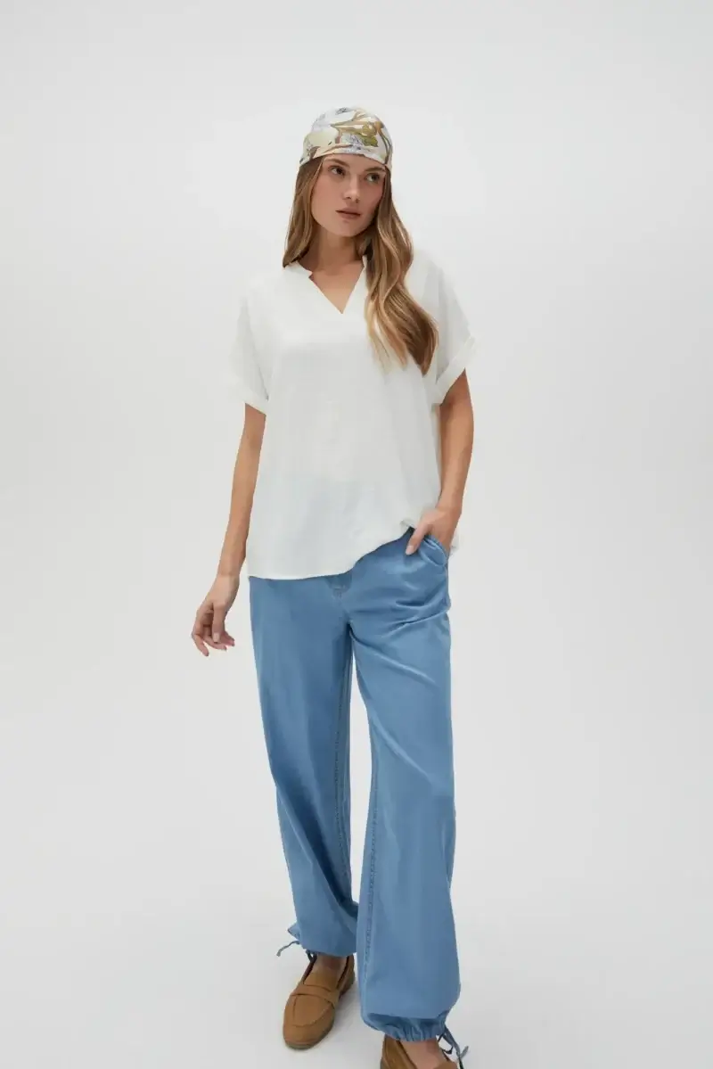 WOMEN'S SHIRT L-KO-4623 OFF WHITE - Imagen 10