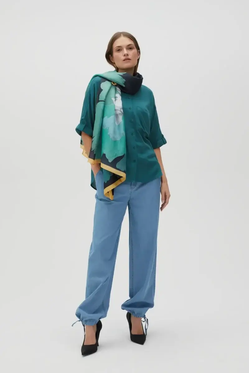 WOMEN'S SHIRT L-KO-4624 D.GREEN - Imagen 3