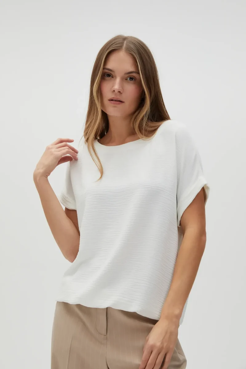 WOMEN'S SHIRT L-KO-4629 OFF WHITE - Imagen 7