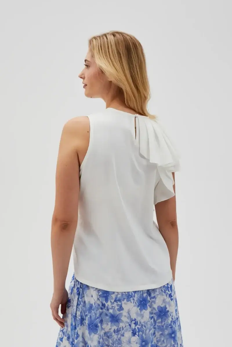 WOMEN'S SHIRT L-KO-4632 OFF WHITE - Imagen 7