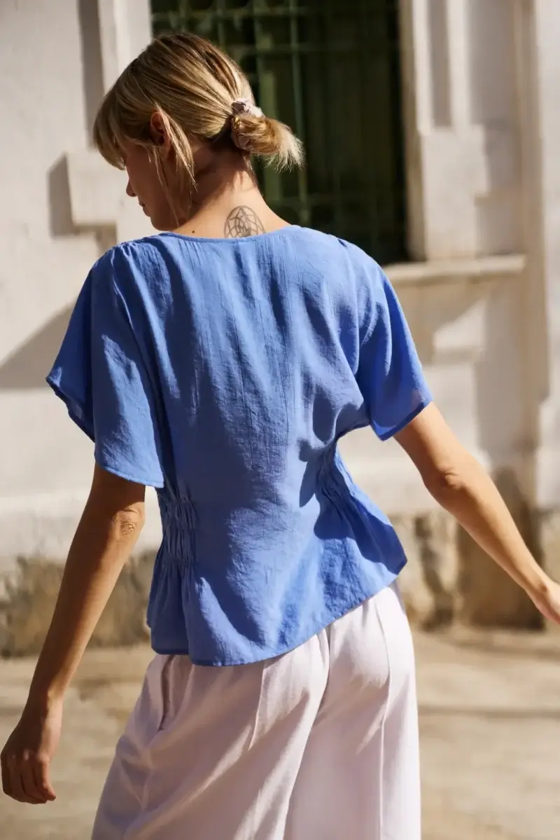 WOMEN'S SHIRT L-KO-4635 BLUE - Imagen 5