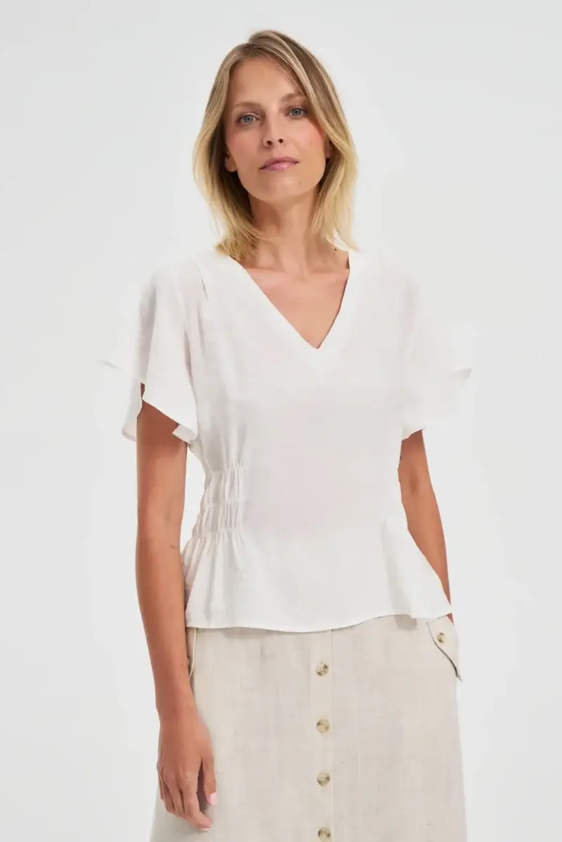 WOMEN'S SHIRT L-KO-4635 OFF WHITE