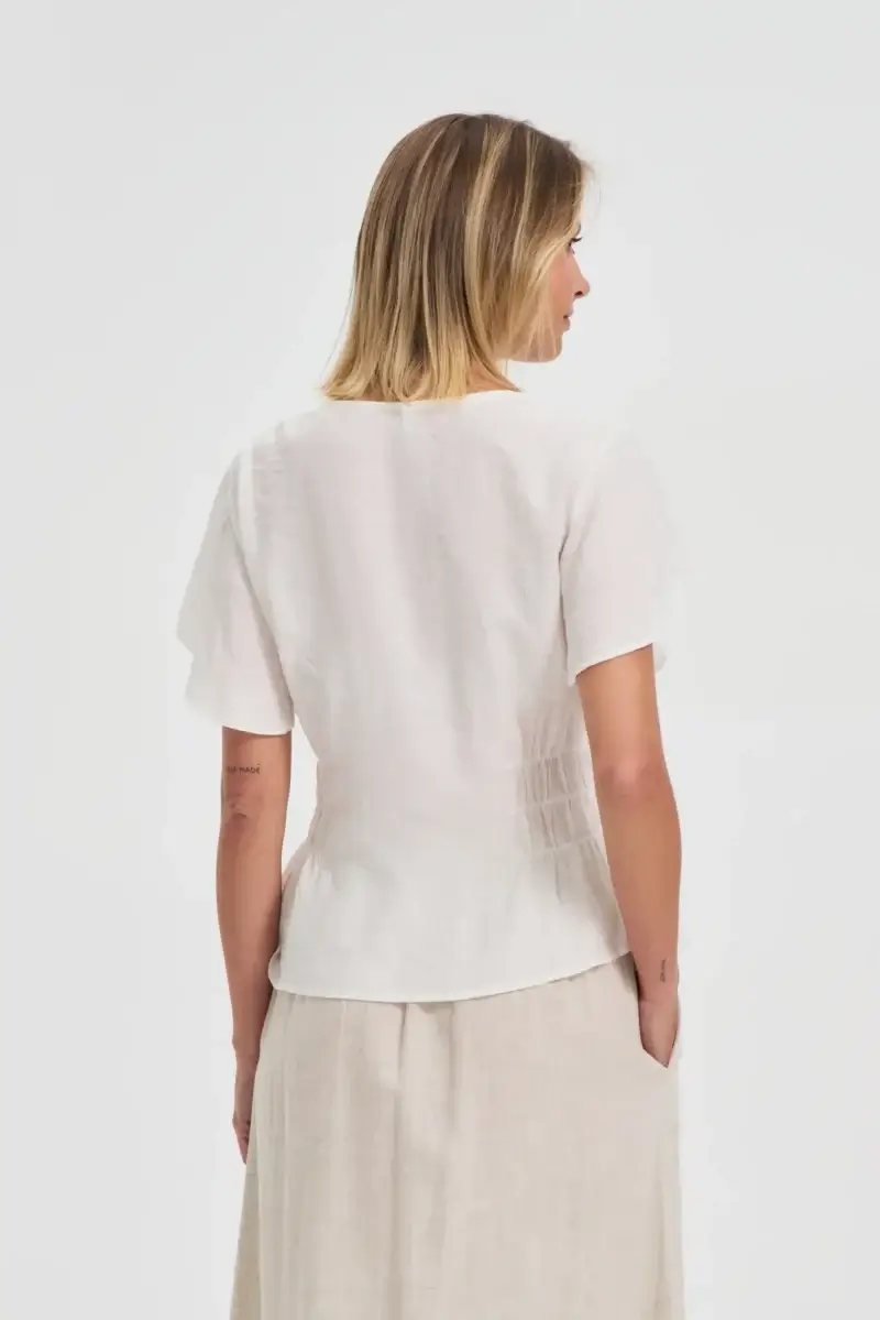 WOMEN'S SHIRT L-KO-4635 OFF WHITE - Imagen 4