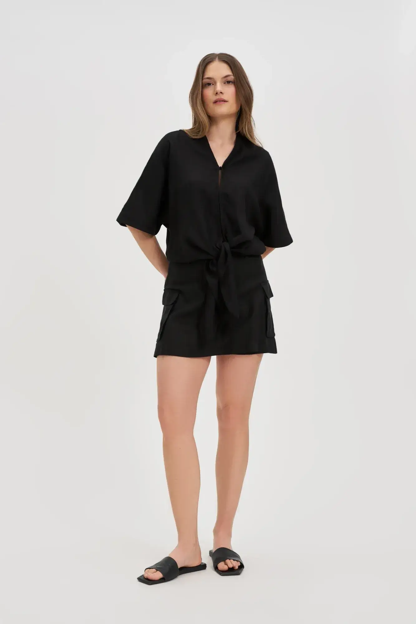 WOMEN'S SHIRT L-KO-4641 BLACK - Imagen 2