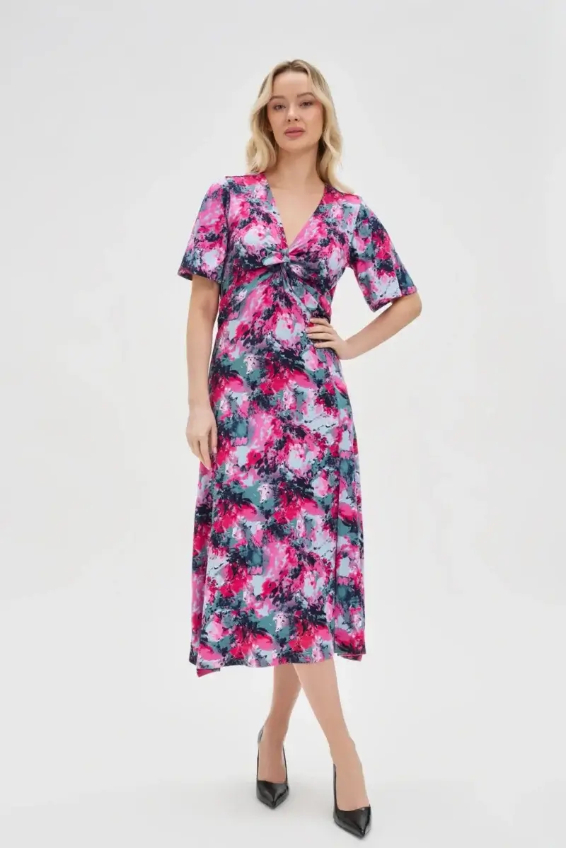 WOMEN'S DRESS L-SU-4646 FUCHSIA - Imagen 2