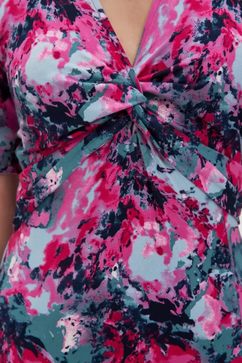 WOMEN'S DRESS L-SU-4646 FUCHSIA - Imagen 4