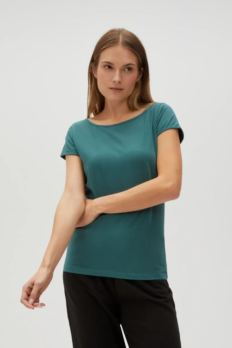WOMEN'S TSHIRT L-TS-4622 D.GREEN - Imagen 7