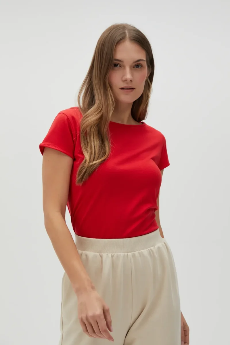 WOMEN'S TSHIRT L-TS-4622 RED - Imagen 7