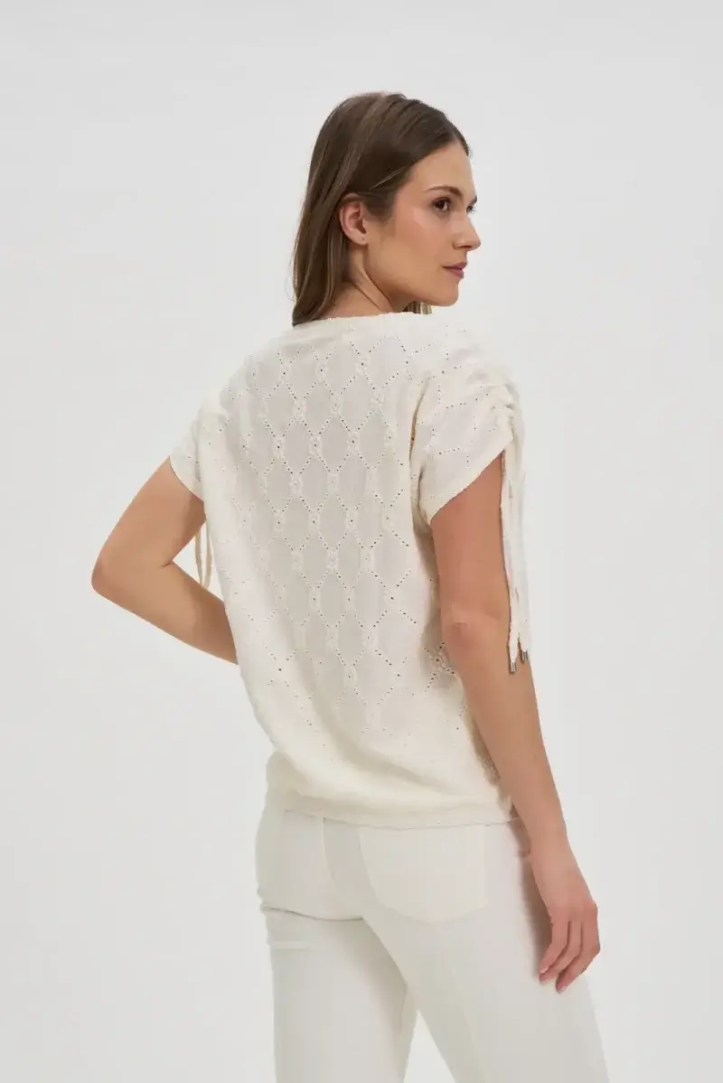 WOMEN'S TSHIRT L-TS-4668 OFF WHITE - Imagen 5