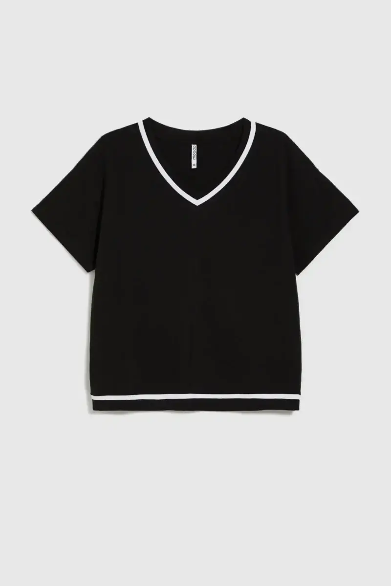 WOMEN'S TSHIRT L-TS-4753 BLACK - Imagen 5