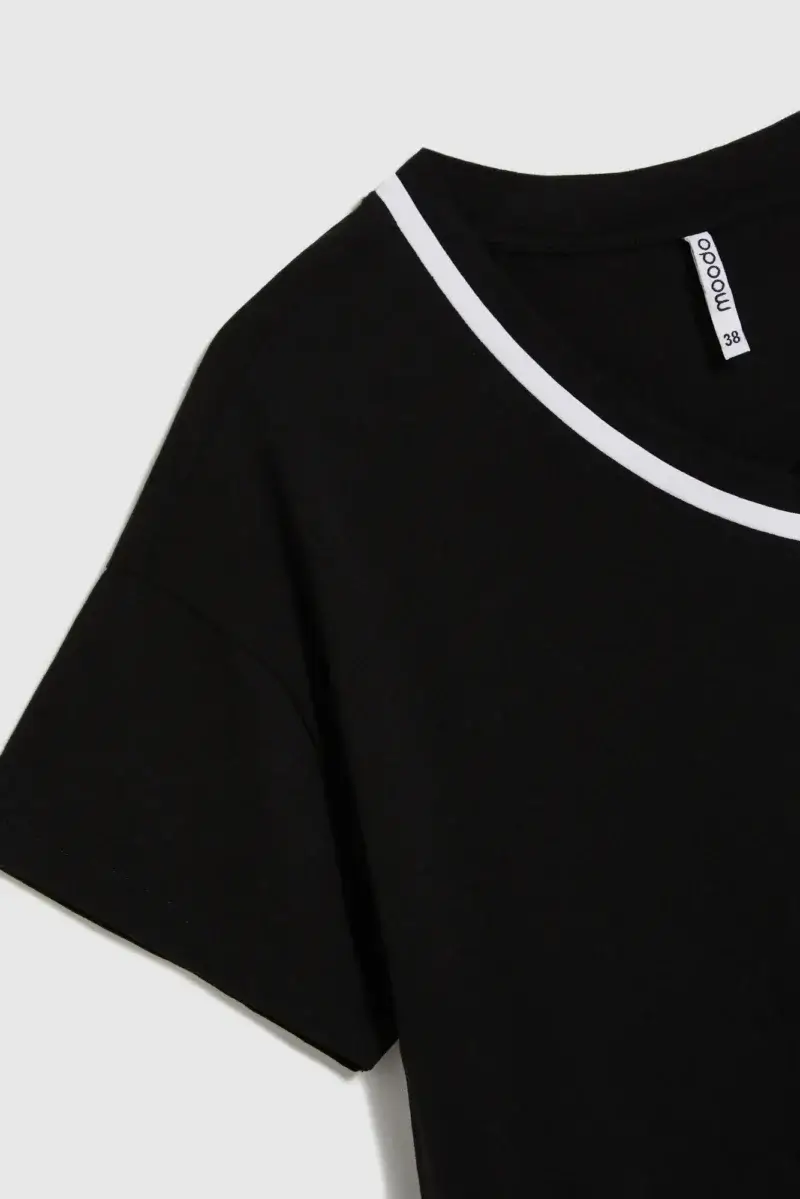 WOMEN'S TSHIRT L-TS-4753 BLACK - Imagen 6