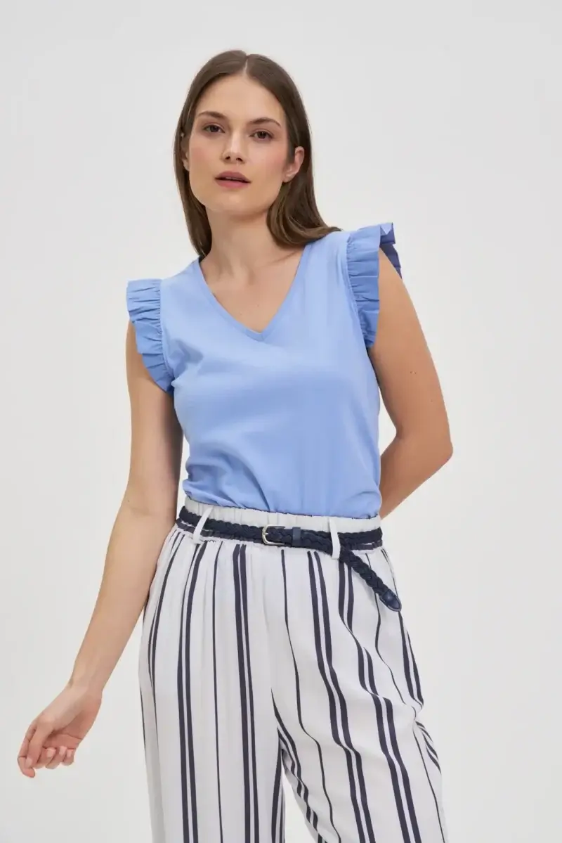 WOMEN'S TSHIRT L-TS-4707 BLUE