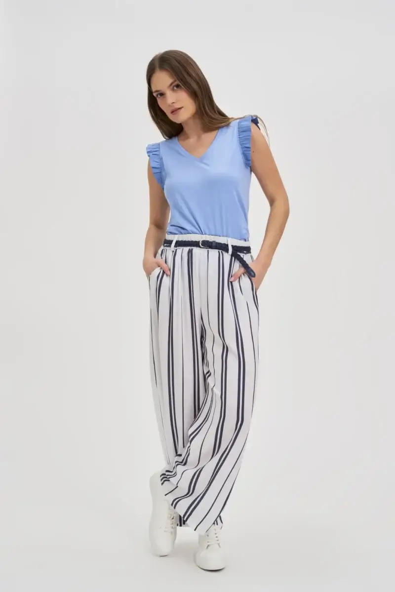 WOMEN'S TSHIRT L-TS-4707 BLUE - Imagen 2