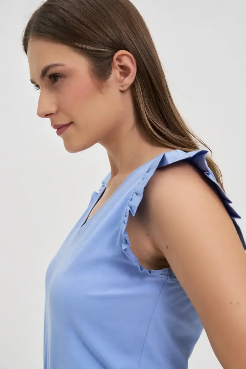 WOMEN'S TSHIRT L-TS-4707 BLUE - Imagen 3