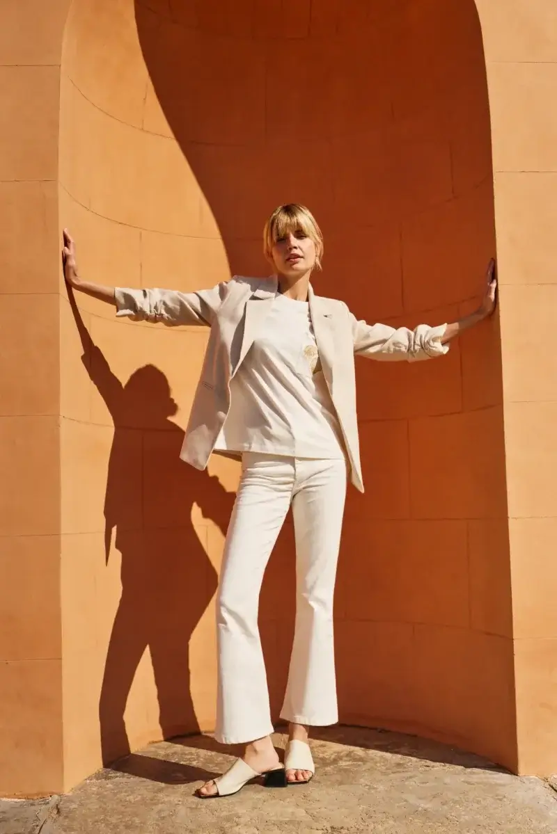 WOMEN'S TSHIRT L-TS-4724 OFF WHITE - Imagen 2