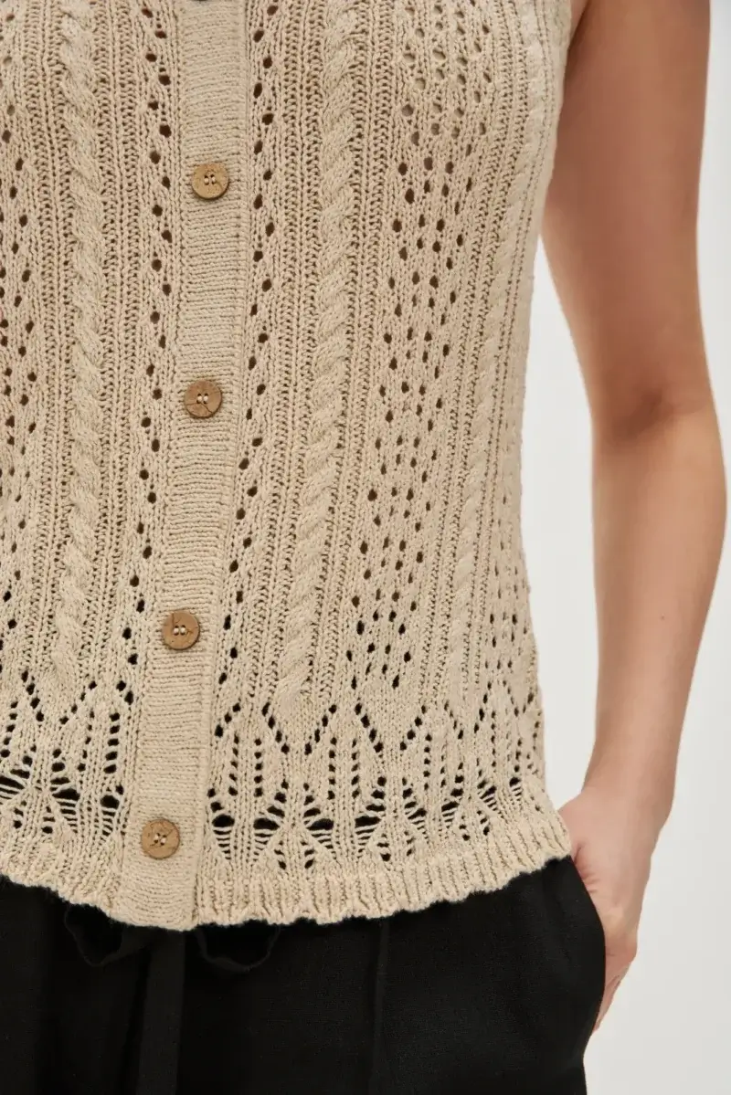 WOMEN'S TOP L-TS-4730 L.BEIGE - Imagen 2