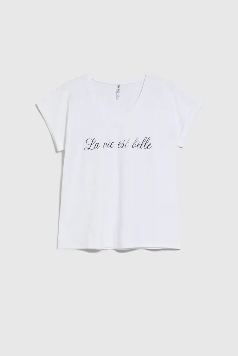WOMEN'S T-SHIRT L-TS-4731 WHITE - Imagen 5