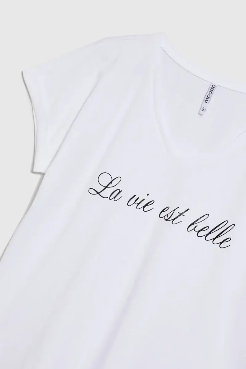 WOMEN'S T-SHIRT L-TS-4731 WHITE - Imagen 6