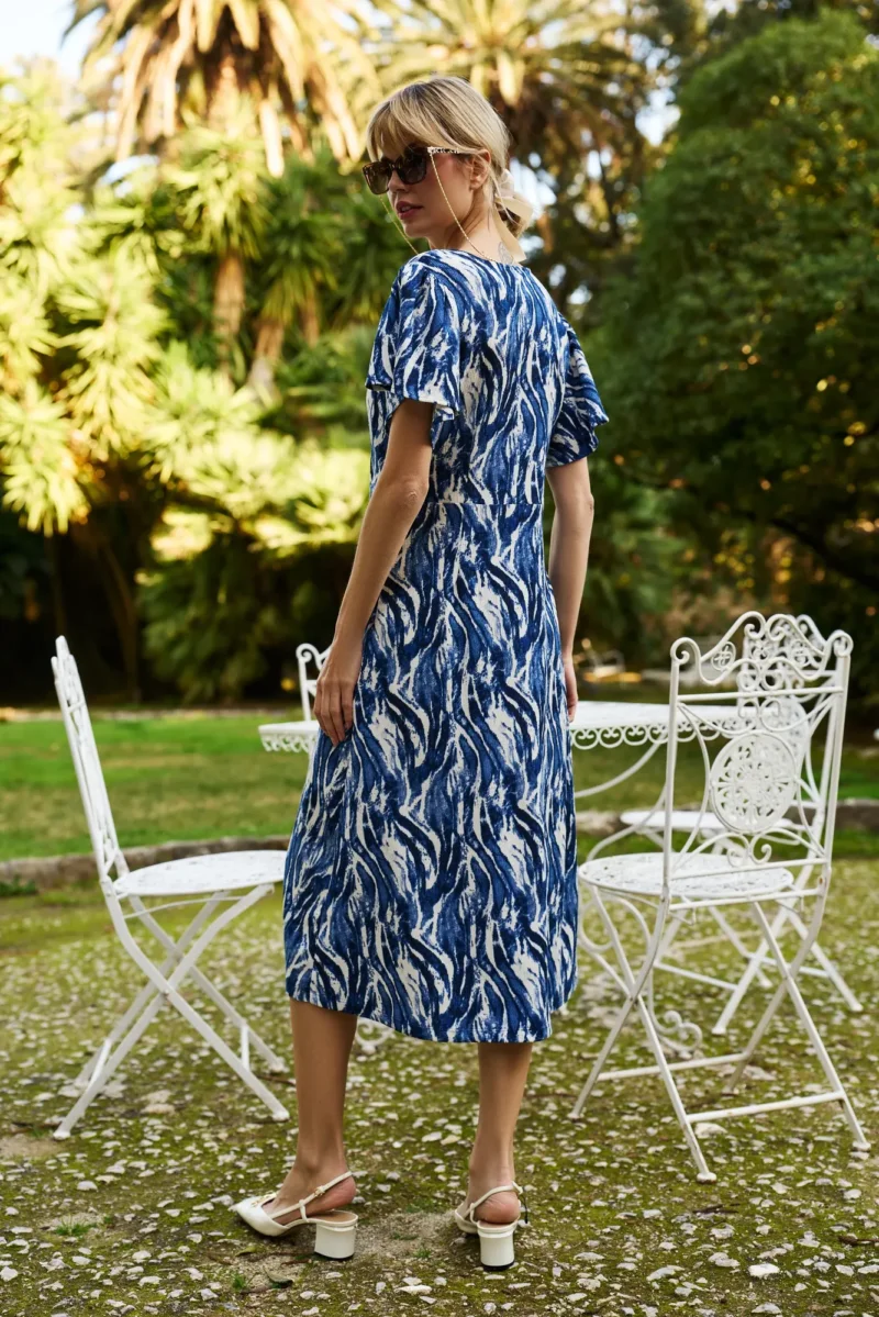 WOMEN'S DRESS L-SU-4631 D.BLUE - Imagen 2