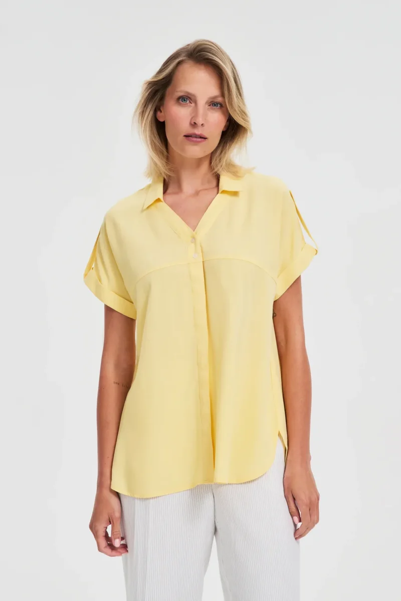 WOMEN'S SHIRT L-KO-4659 L.YELLOW