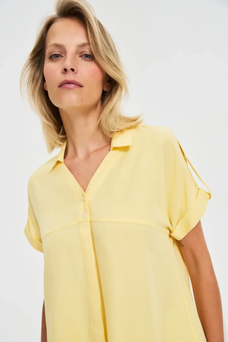 WOMEN'S SHIRT L-KO-4659 L.YELLOW - Imagen 2
