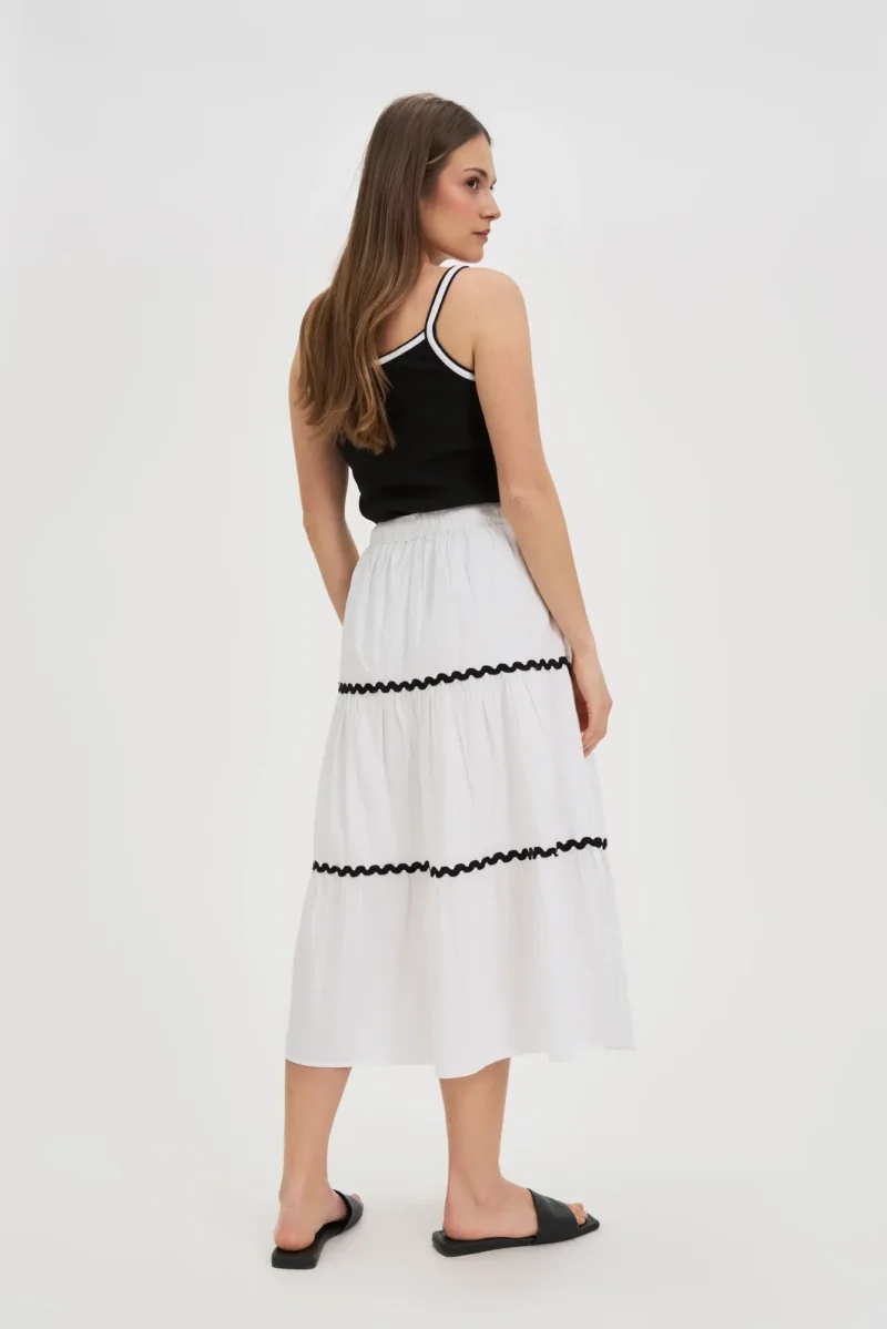 WOMEN'S SKIRT L-SC-4617 WHITE - Imagen 3