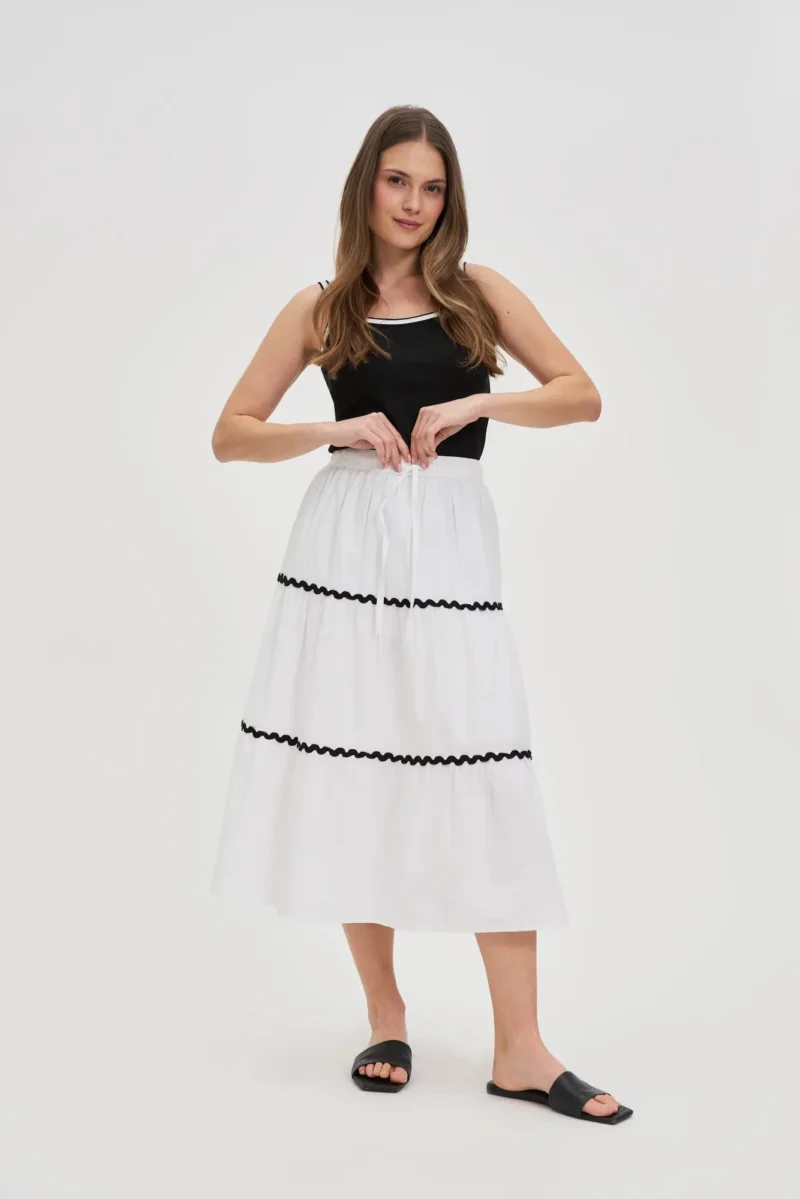 WOMEN'S SKIRT L-SC-4617 WHITE - Imagen 5