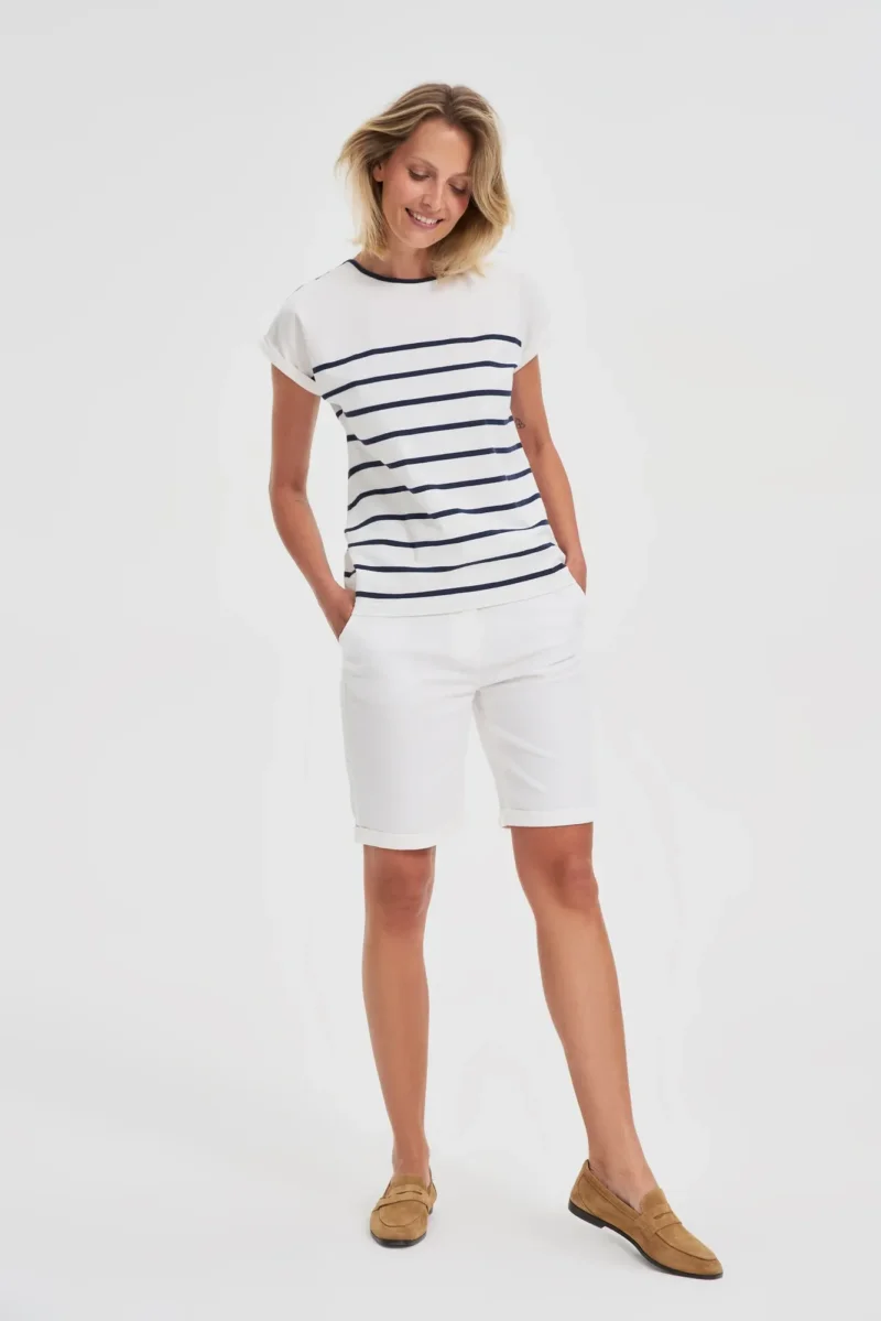 WOMEN'S SHORTS L-SH-4600 OFF WHITE - Imagen 3