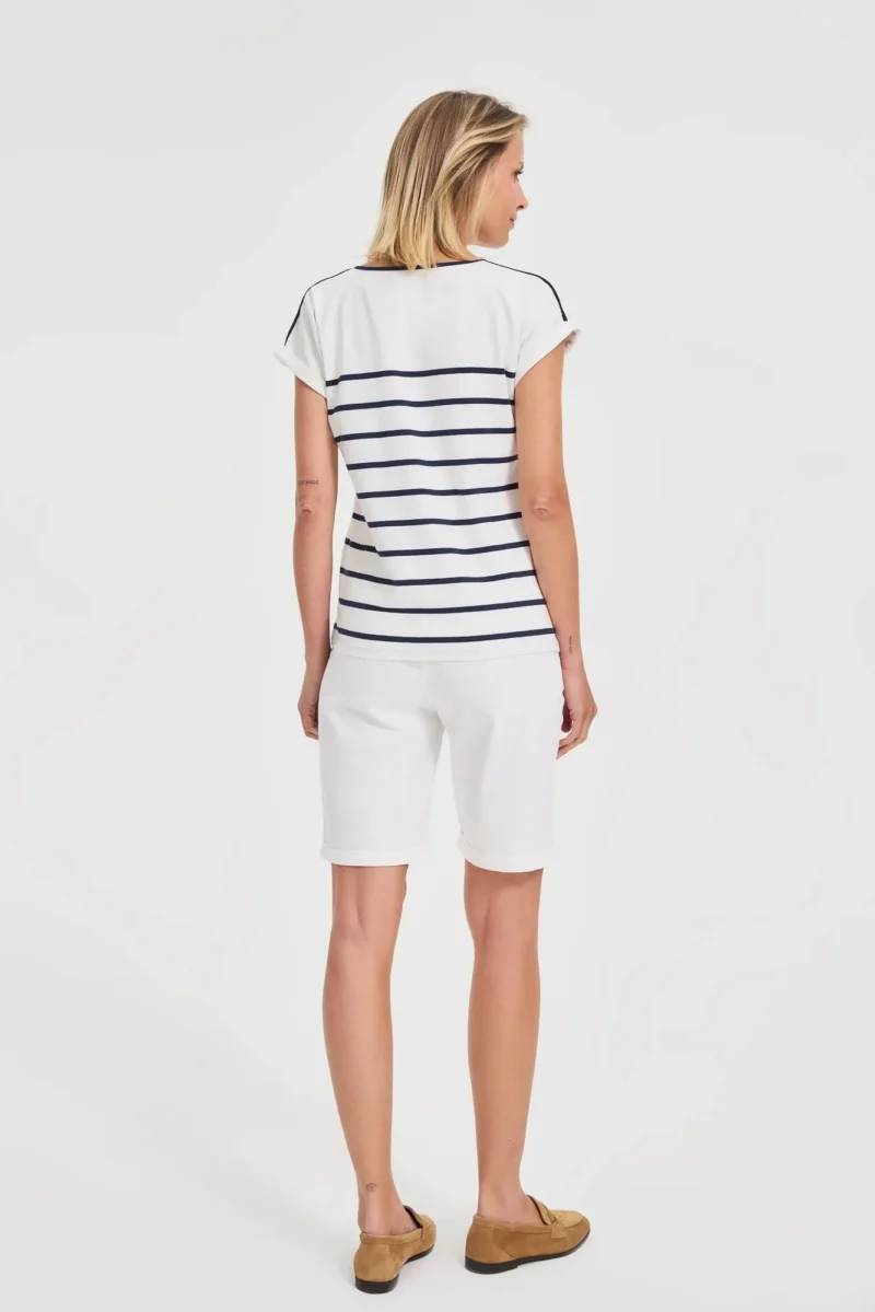 WOMEN'S SHORTS L-SH-4600 OFF WHITE - Imagen 4