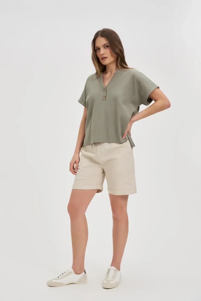 WOMEN'S TSHIRT L-TS-4700 OLIVE - Imagen 2