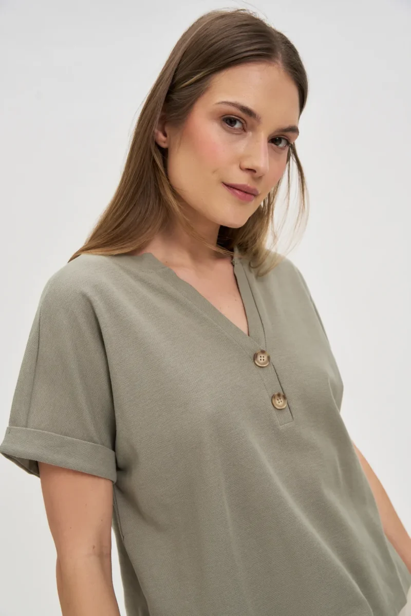 WOMEN'S TSHIRT L-TS-4700 OLIVE - Imagen 3