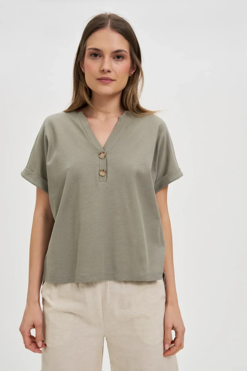 WOMEN'S TSHIRT L-TS-4700 OLIVE - Imagen 5